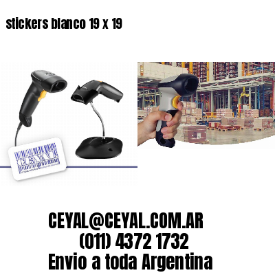 stickers blanco 19 x 19