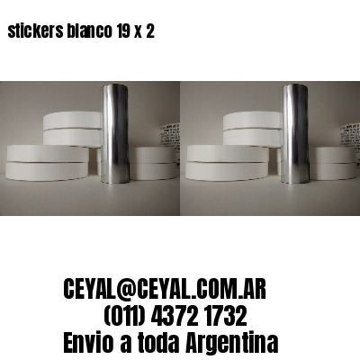 stickers blanco 19 x 2