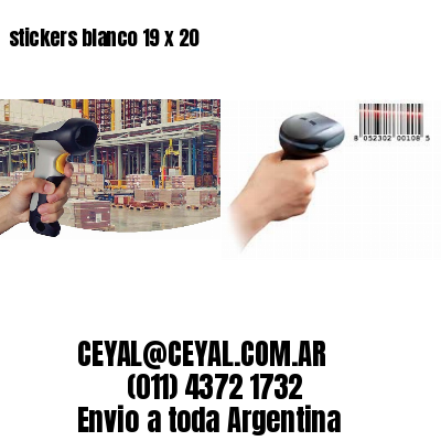stickers blanco 19 x 20