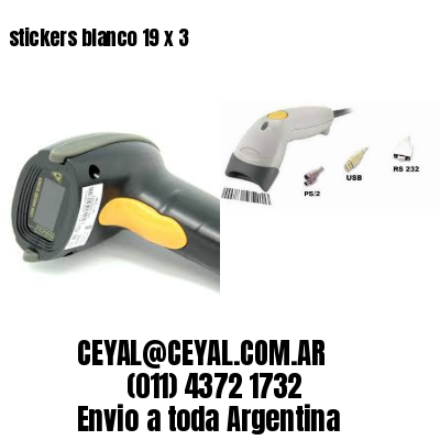 stickers blanco 19 x 3