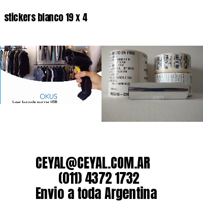 stickers blanco 19 x 4