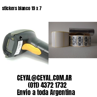 stickers blanco 19 x 7