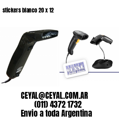 stickers blanco 20 x 12