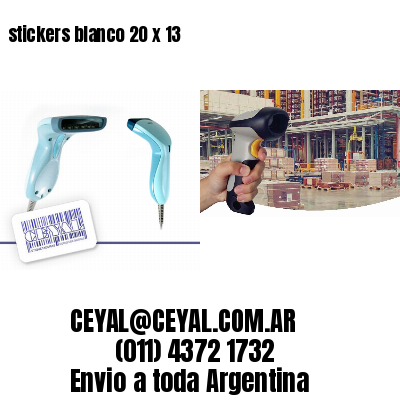 stickers blanco 20 x 13