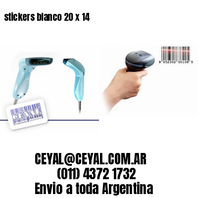 stickers blanco 20 x 14