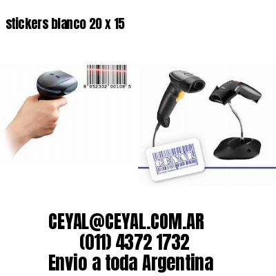 stickers blanco 20 x 15