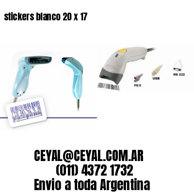 stickers blanco 20 x 17