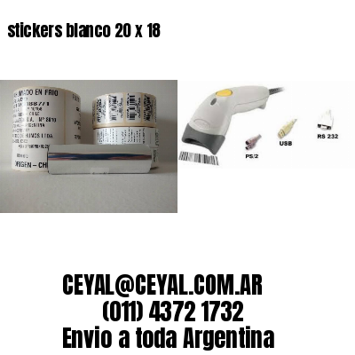 stickers blanco 20 x 18
