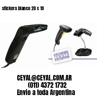stickers blanco 20 x 19