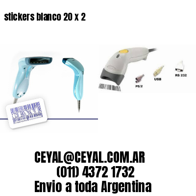 stickers blanco 20 x 2