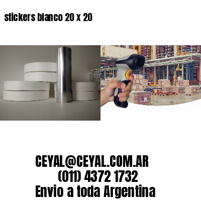 stickers blanco 20 x 20