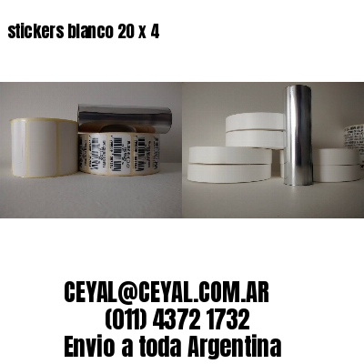 stickers blanco 20 x 4