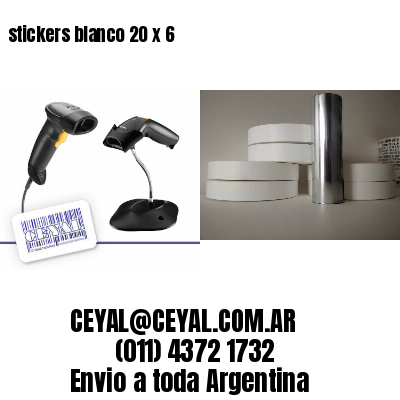 stickers blanco 20 x 6