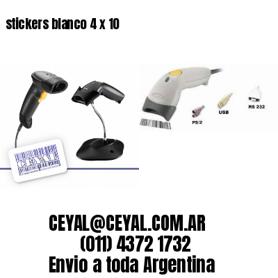 stickers blanco 4 x 10