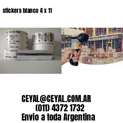 stickers blanco 4 x 11