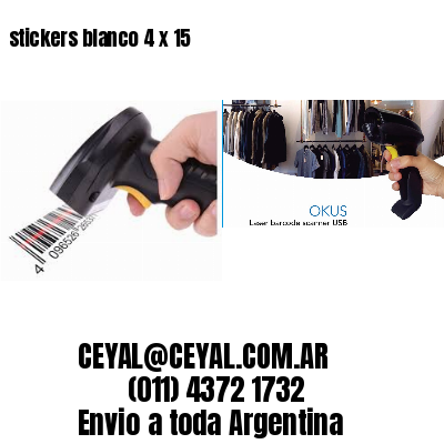 stickers blanco 4 x 15