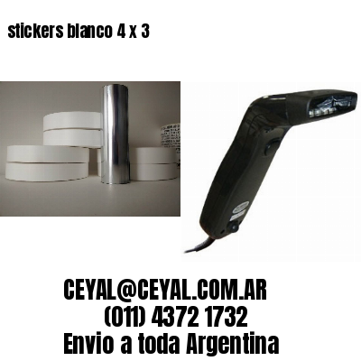 stickers blanco 4 x 3