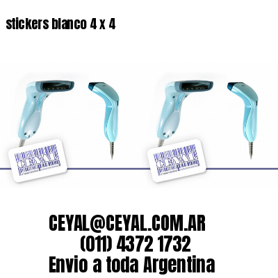 stickers blanco 4 x 4