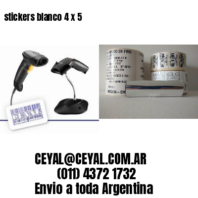 stickers blanco 4 x 5