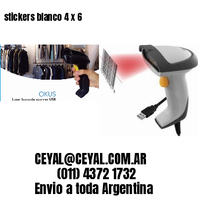 stickers blanco 4 x 6