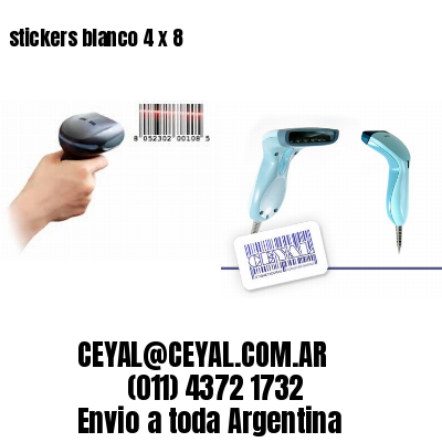 stickers blanco 4 x 8