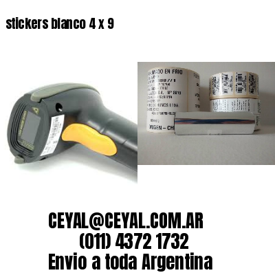 stickers blanco 4 x 9