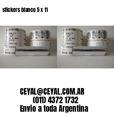 stickers blanco 5 x 11