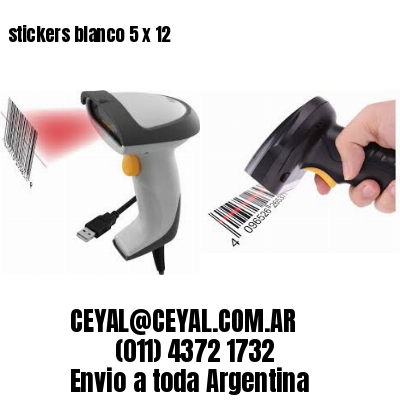 stickers blanco 5 x 12