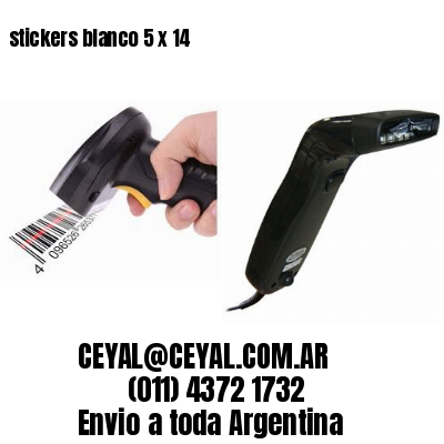 stickers blanco 5 x 14
