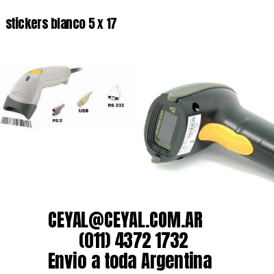 stickers blanco 5 x 17