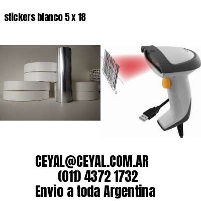 stickers blanco 5 x 18