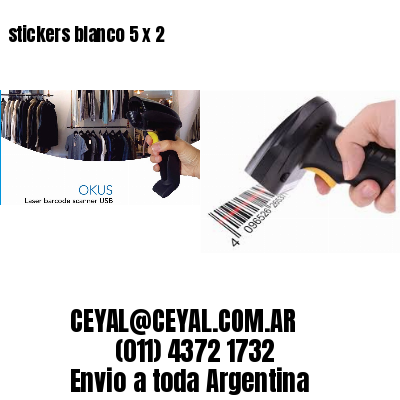 stickers blanco 5 x 2