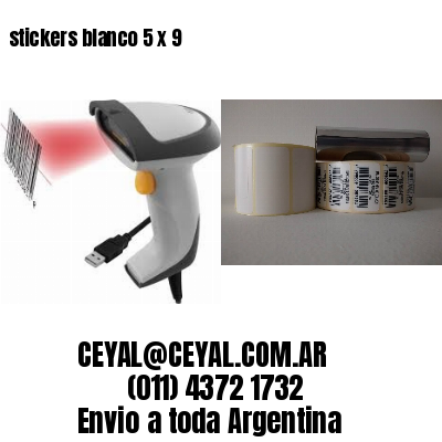 stickers blanco 5 x 9