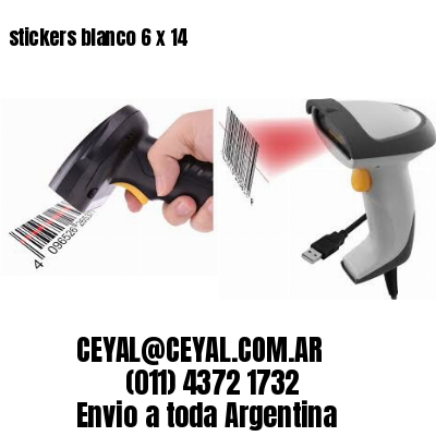 stickers blanco 6 x 14