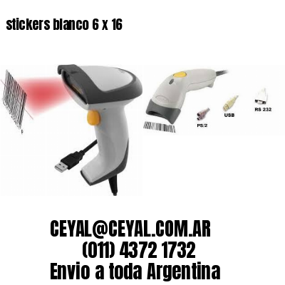 stickers blanco 6 x 16