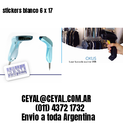 stickers blanco 6 x 17