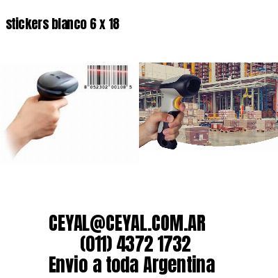 stickers blanco 6 x 18