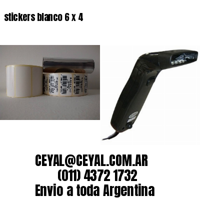 stickers blanco 6 x 4