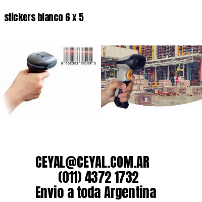 stickers blanco 6 x 5