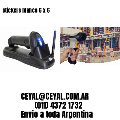 stickers blanco 6 x 6