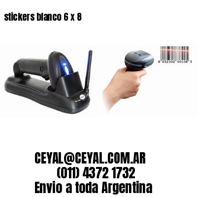 stickers blanco 6 x 8