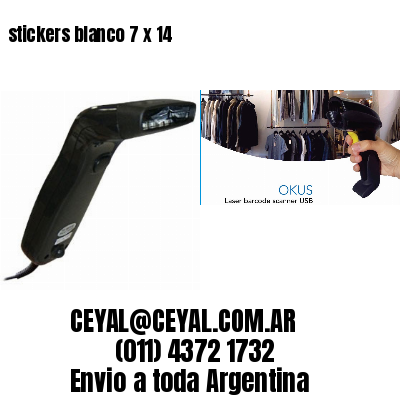 stickers blanco 7 x 14