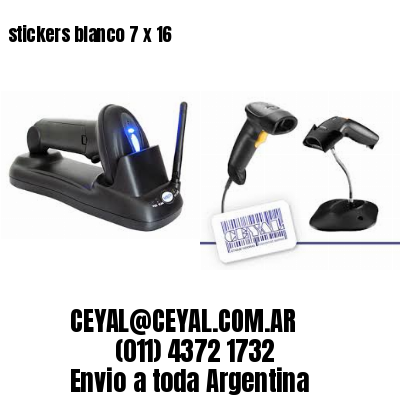 stickers blanco 7 x 16