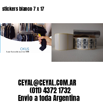 stickers blanco 7 x 17