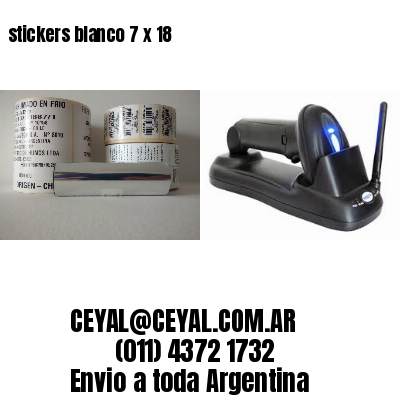 stickers blanco 7 x 18