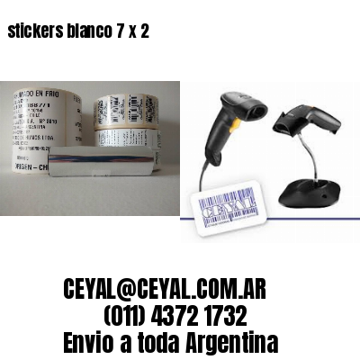 stickers blanco 7 x 2