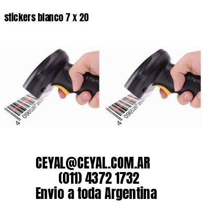stickers blanco 7 x 20