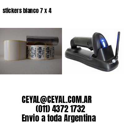 stickers blanco 7 x 4