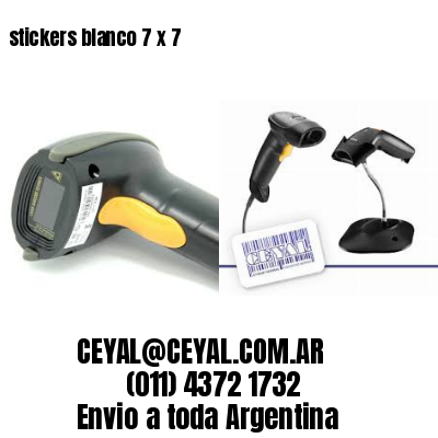 stickers blanco 7 x 7