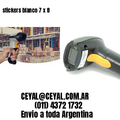 stickers blanco 7 x 8